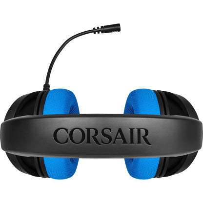 CORSAIR HS35 Stereo Gaming Headset - Blue  (1 to 2 Splitter included)