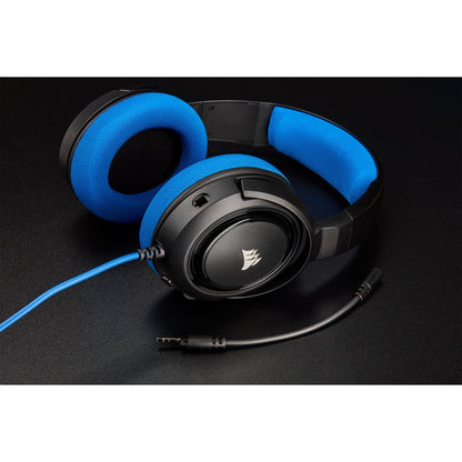 CORSAIR HS35 Stereo Gaming Headset - Blue  (1 to 2 Splitter included)