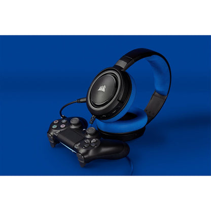 CORSAIR HS35 Stereo Gaming Headset - Blue  (1 to 2 Splitter included)