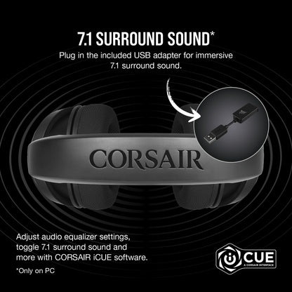 Corsair HS45 Surround Gaming Headset — Carbon