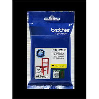 Brother High Yield Yellow Cartridge for MFCJ3530/ MFCJ3930/ MFCJ2330DW/ MFCJ2730DW | LC3719XL-Y