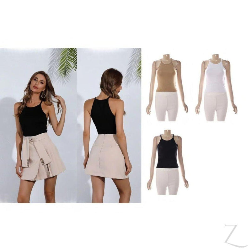 Buy-Ladies Cropped Stretchy Fitted Cami Vest | Plain-Online-in South Africa-on Zalemart