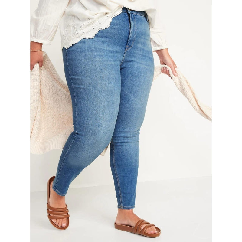 Buy-Ladies High Rise Super Skinny Super Stretchy Strong Denim Jeans | Plain | "Samina"-Online-in South Africa-on Zalemart