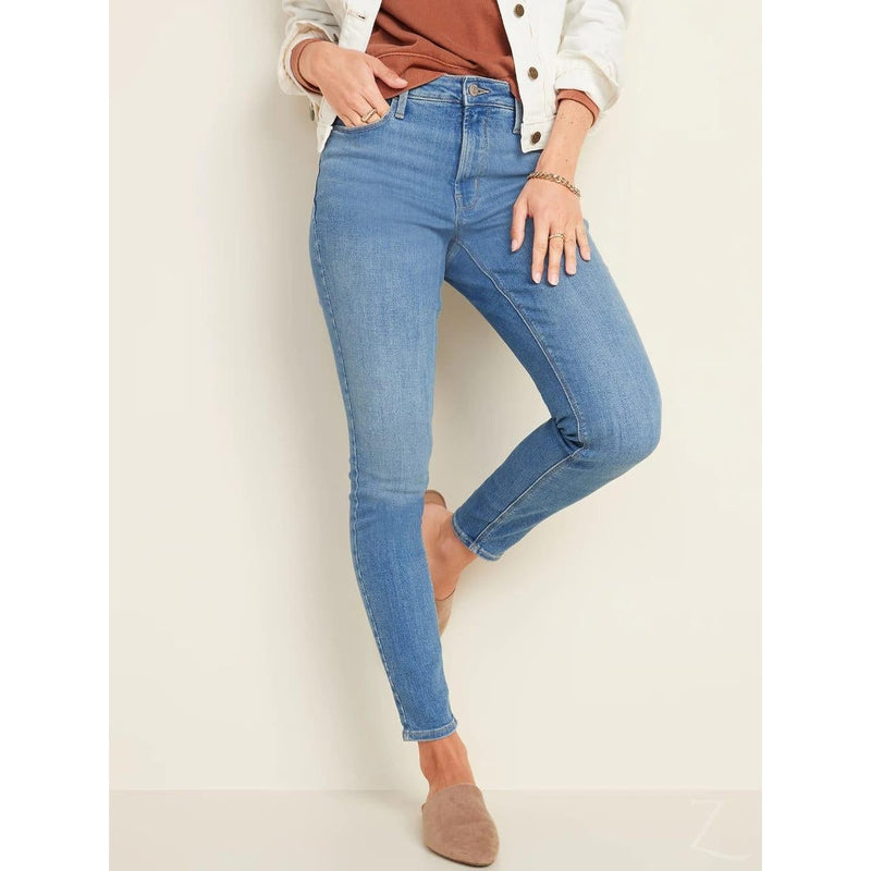 Buy-Ladies High Rise Super Skinny Super Stretchy Strong Denim Jeans | Plain | "Samina"-Online-in South Africa-on Zalemart