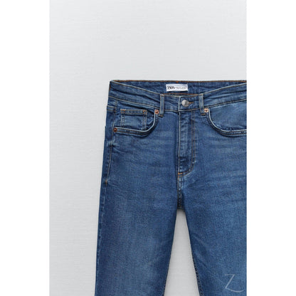 Buy-Ladies Super Strong Slightly Stretchy Cropped Flared Jeans | Plain | "Zia"-Online-in South Africa-on Zalemart