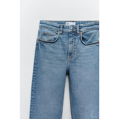 Buy-Ladies Super Strong Slightly Stretchy Cropped Flared Jeans | Plain | "Zia"-Online-in South Africa-on Zalemart