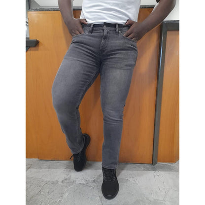 Buy-Men's Super Strong Slightly Stretchy Straight Leg Denim Jeans | Plain | "Mowz"-Online-in South Africa-on Zalemart