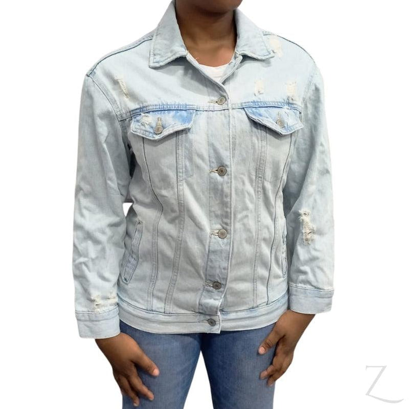 Ladies Oversized Super Strong Denim Jacket | Ripped | "Ijusi"