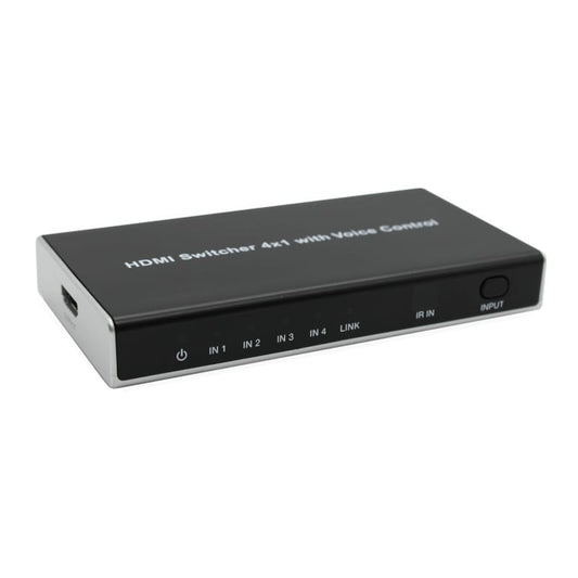 HDCVT 4x1 HDMI 2.0 Switch with Voice Control