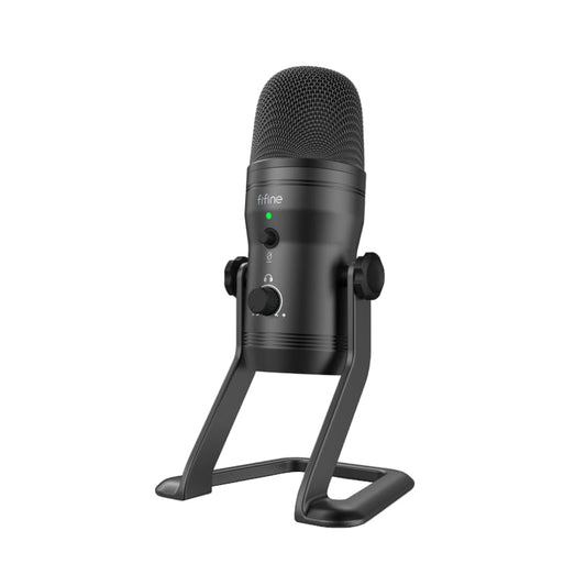 Fifine K690 Cardioid USB Multi-Polar Pattern Condenser Microphone with Stand - Black