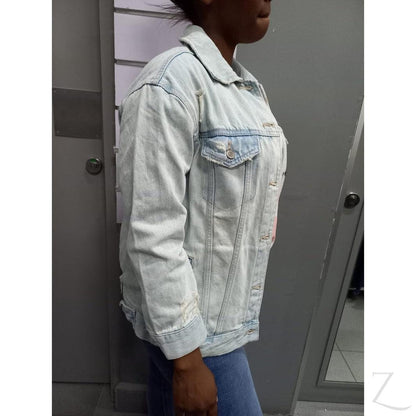 Ladies Oversized Super Strong Denim Jacket | Ripped | "Ijusi"