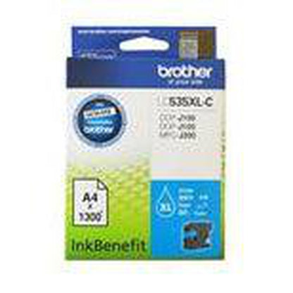 Brother High Yield Cyan Cartridge for DCPJ105/ MFCJ200 | LC535XL-C