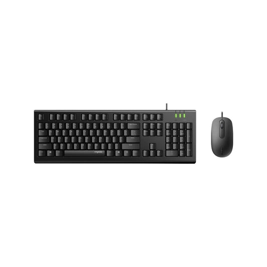 RAPOO WIRED MOUSE & KEYBOARD COMBO X120PRO BLACK 2 YEAR CARRY IN WARRANTY